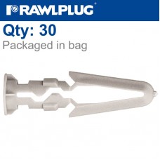 PLASTIC TOGGLES FOR DRYWALL 30 PER BAG WITH SCREWS